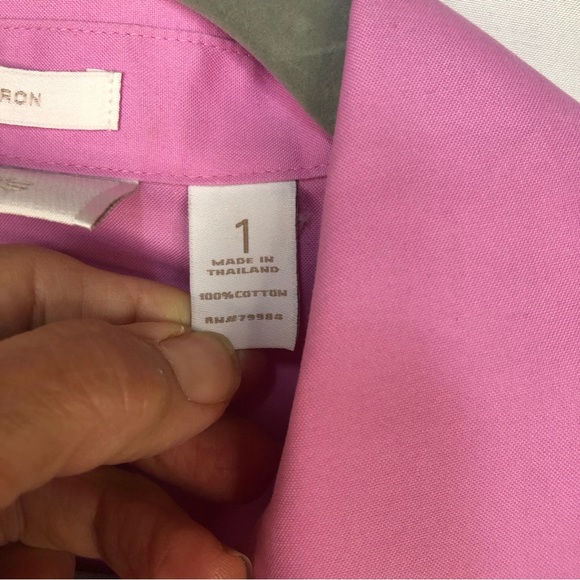 Chico’s Women’s Blouse Top Classic Curbed Hem Cuffed 3/4 Sleeve No Iron Cotton - Picture 7 of 9